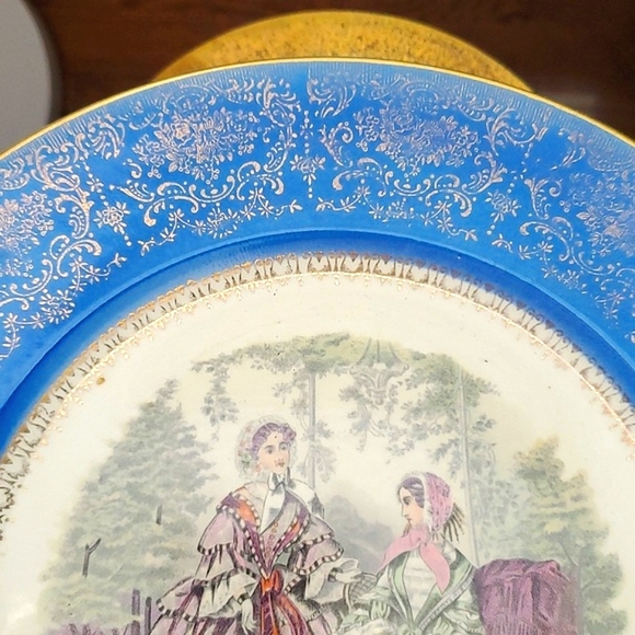 Vtg Century by Salem Godey Ladies Decorative Collector Plate with 23K Gold Trim - Picture 5 of 10